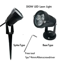 Jardin Lamp DC 12V 24V Outdoor Light Lighting 3X3W Lampy LED Ogrodowe AC 110V 220V Garden Light 12V Garden decoration