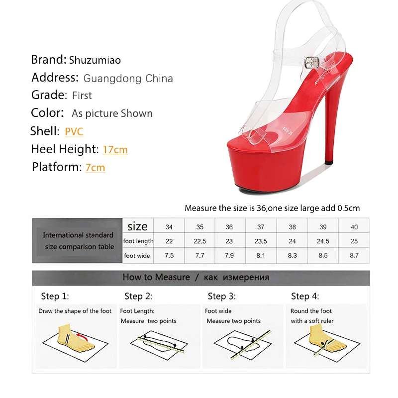 Walking Show Stripper Heels Clear Shoes Woman Platforms High Heels Sandals Women Sexy Big Yard Fish Mouth Shoes New Crystal