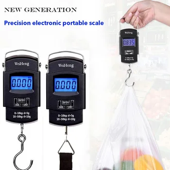 

50Kg/110 Electronic Portable LCD Digital Scale Double Precision Luggage Weight Scale Balance Scales For Hanging Hook Travel