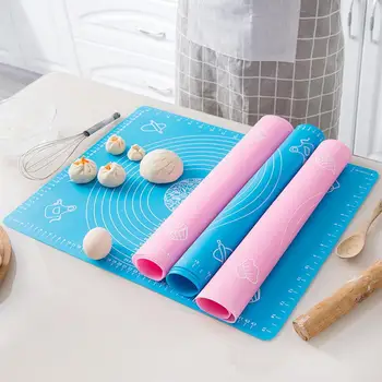

Dough Rolling Mat Non Stick Extra Large Silicone Baking Mat Pastry Boards Heat Resistant Kneading Mat with Measurements Kitchen