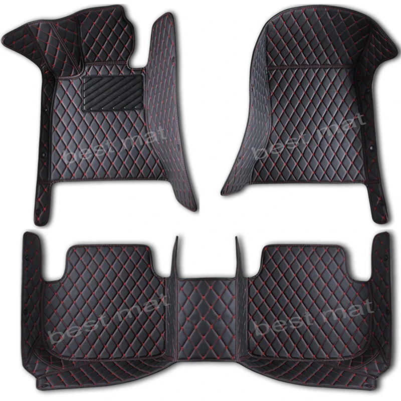 Leather Car Floor Mats For Fiat All Models Ottimo 500 Panda Punto Palio