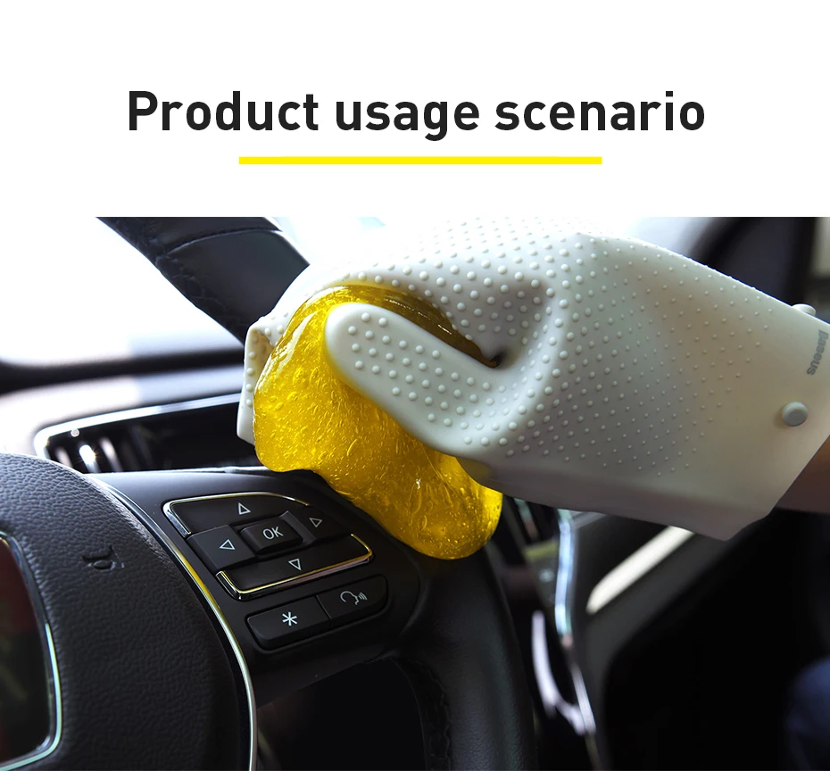 Baseus Car Cleaner Glue Gel Stickers Auto Cleaning Sponge