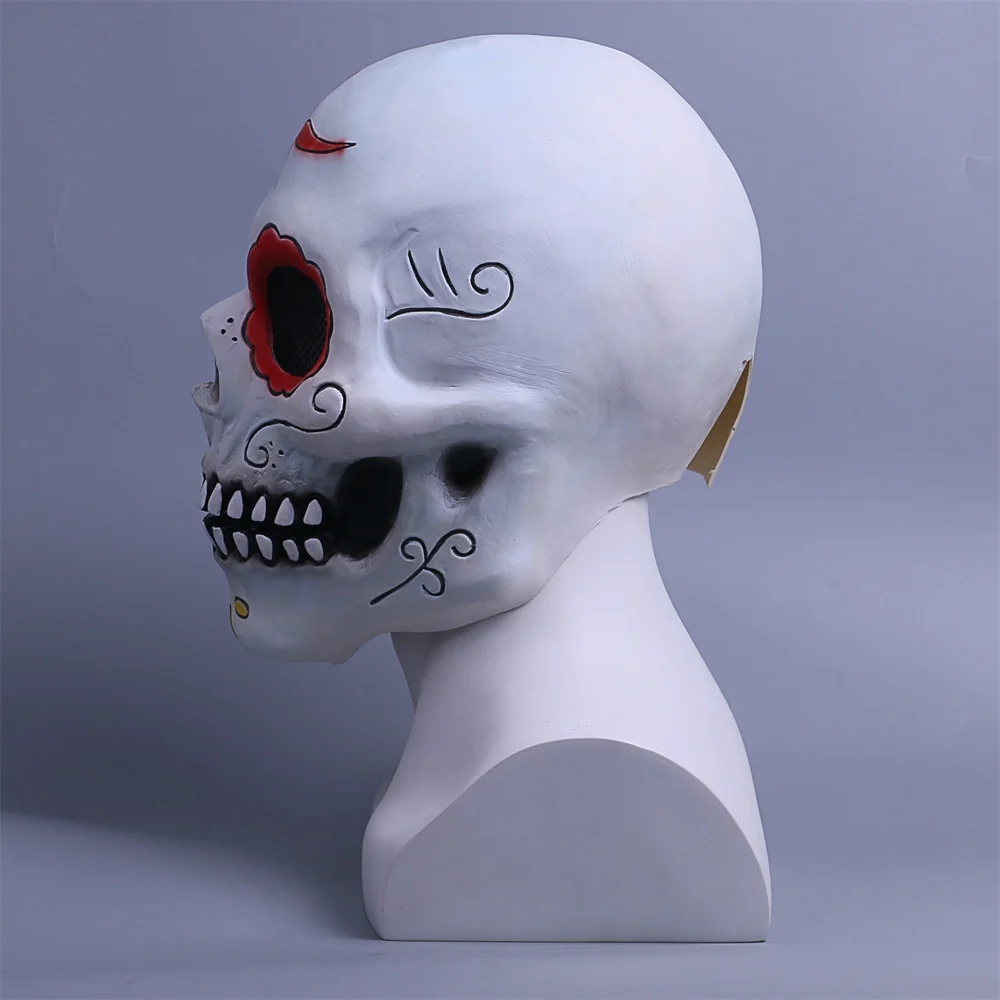 Day of the Dead Mask Cosplay Fancy Dress Halloween Mask Skull Horror Scary Mask (15)