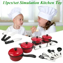 

Children 13 Pcs/Set Mini Kitchen Cookware Kids Pretend Cook Play Toy Simulation Kitchen Utensils Toys Set