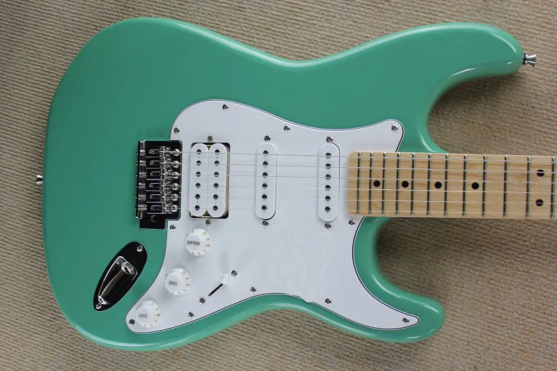 Фабрика Custom Shop светильник зеленый F Электрогитара@ 31