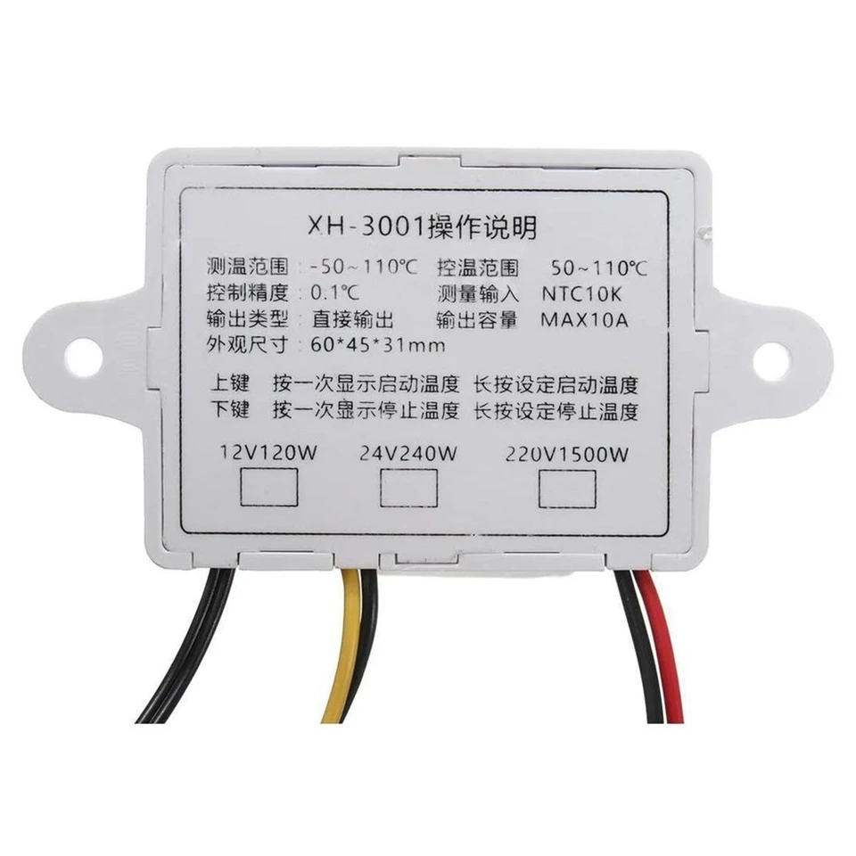 LEIBOCHAO XH-W3001 Digitaler Temperaturregler 12V - Präzise Steuerung Für Heizung & Kühlung