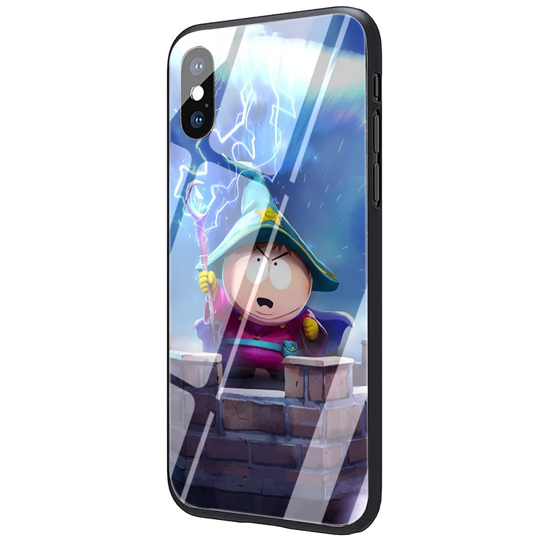 EWAU аниме Southpark чехол из закаленного стекла для телефона для iphone 5 5s SE 6 6s 7 8 plus X XR XS 11 Pro Max - Цвет: G7