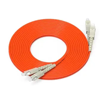 

10pcs SC/ UPC -SC/UPC fiber optic patch cord duplex multimode 62.5/125um 2.0mm orange cable optical fibre jumper