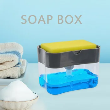 

Home Clean 2in1 Pump Soap Dispenser And Sponge Caddy For Dish Washing Stopping To Grab The Soap Bottle