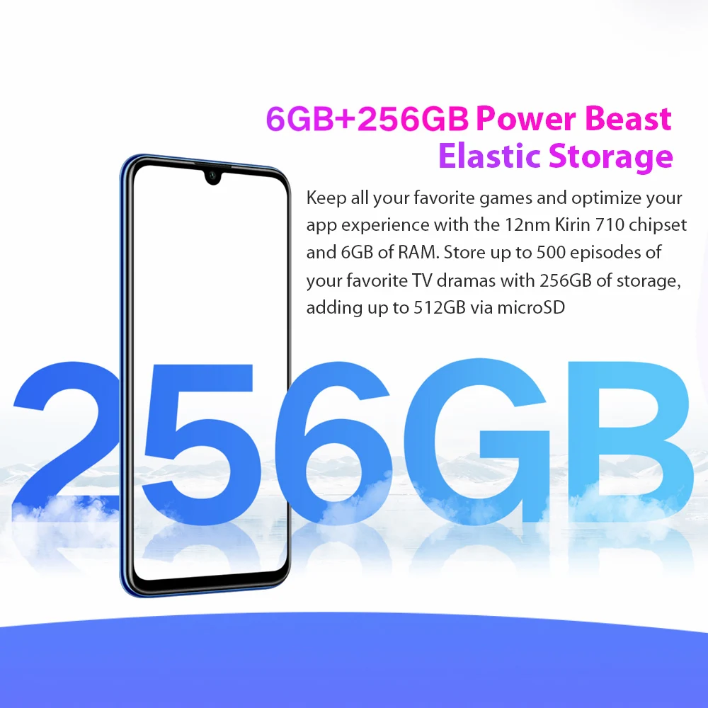 Honor 20i 4G LTE Mobile Phone 6.21" FHD+ 6GB RAM 64GB ROM 32.0MP Android 9.0 Kirin 710 Fingerprint Face ID Unlocked Smartphone