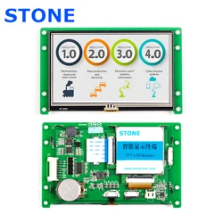 4.3 "display lcd gráfico módulo com toque + placa controlador + rs232/rs485/ttl/usb