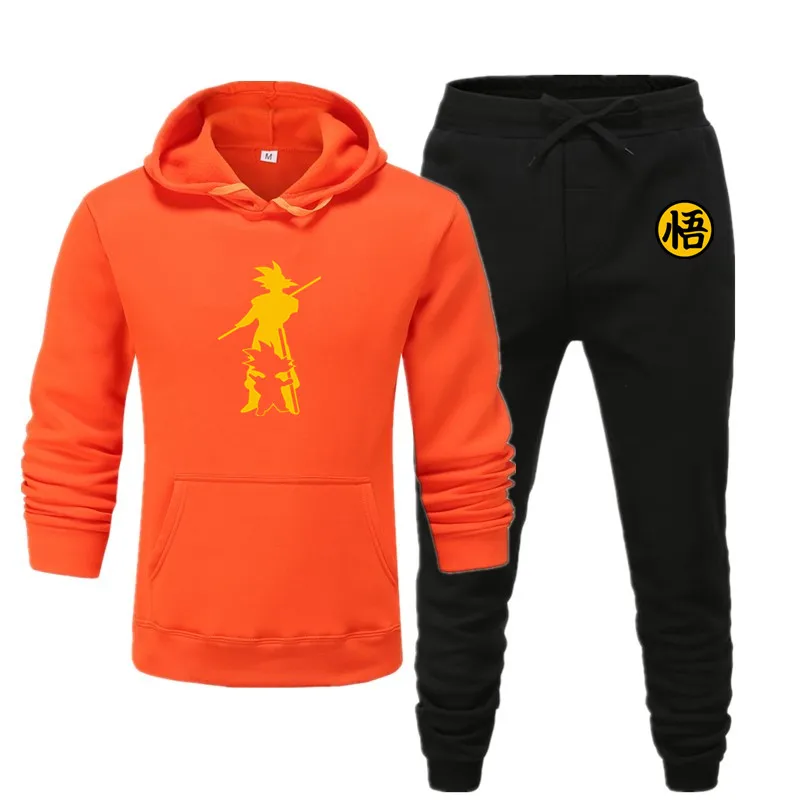 Wukong printing men's running tracksuit 2 sets new jogging sportswear men's sweatpants hoodies spring and autumn men's gym pant