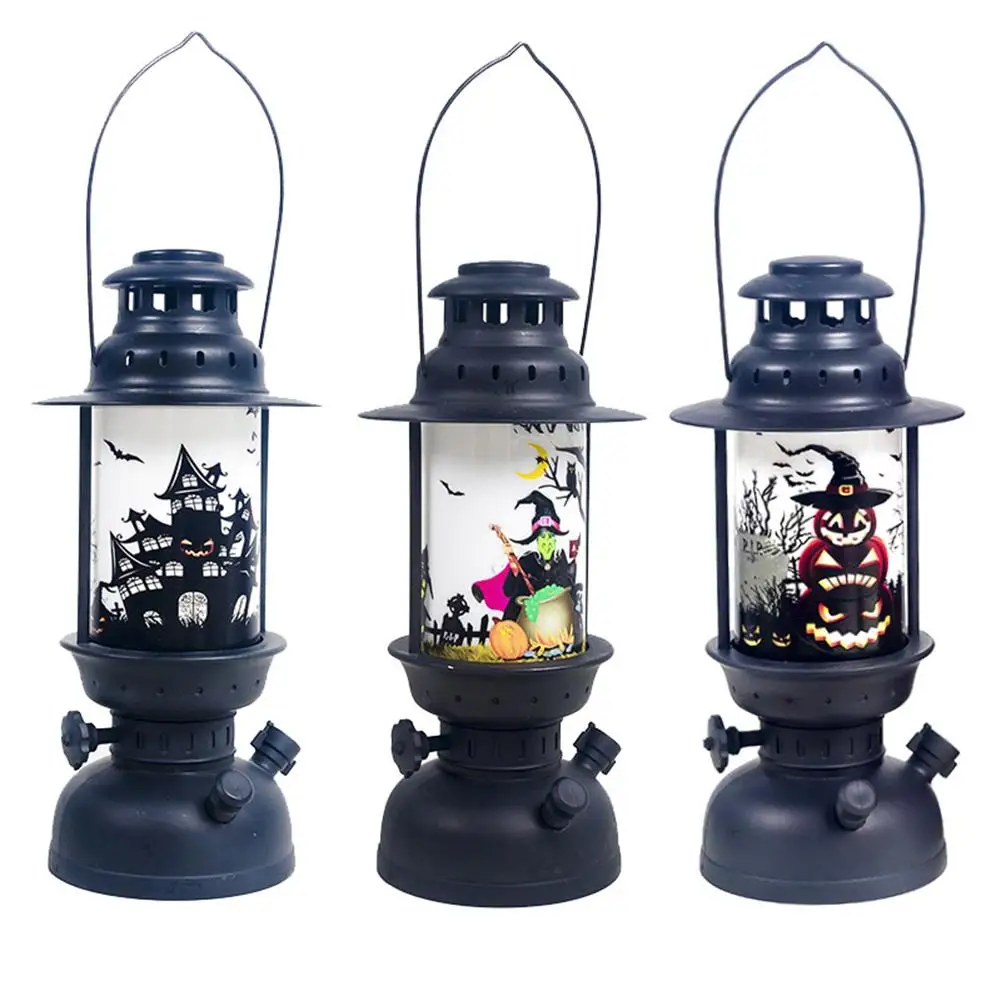 

Handheld Pumpkin Witch Haunted House LED Lantern Light Lamp Halloween Decor