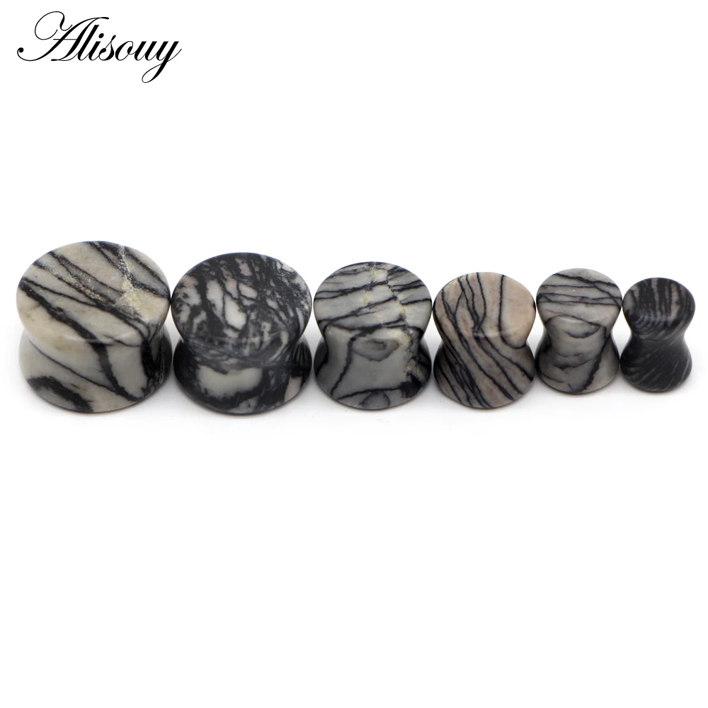 Piercing Jewelry Body Piercing Jewelry Body Jewelry Ear Piercing Jewelry Alisouy 2PCS Natural Stone Ear Expanders Ear Plugs Flesh Tunnels Gauges 6mm-16mm ear Stretchers Taper Body Piercing Jewelry