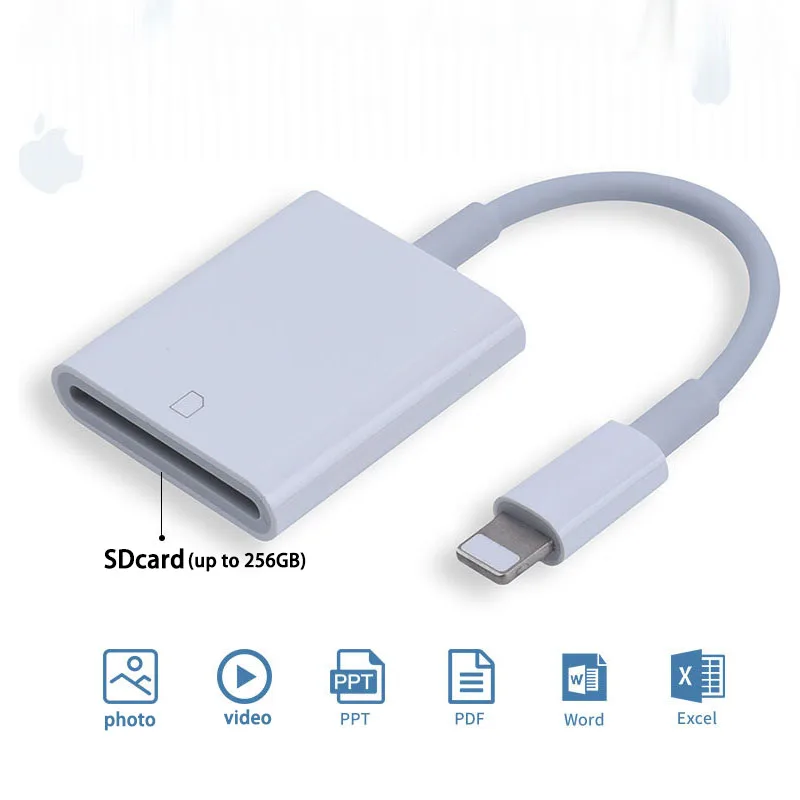 

Applicable to Apple mobile phone Card reader iPhoneXS iPad Pro SD card otg card reader supports IOS13.1