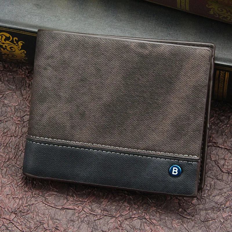 

New Vintage Wallet Men Leather Luxury Wallet Short Slim Male Money Clip Credit Card trifold wallet clutch bag men Carteria