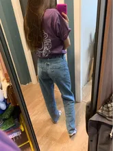 Irregular-Jeans Denim Pants Vintage Streetwear Syiwidii High-Waist Women Fashion-Spring