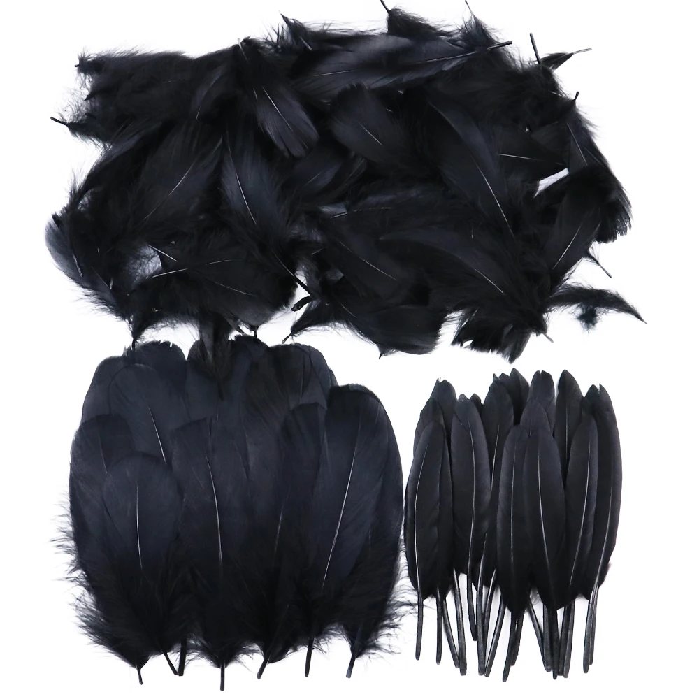 Bag of Black Feathers for Crafting 45g