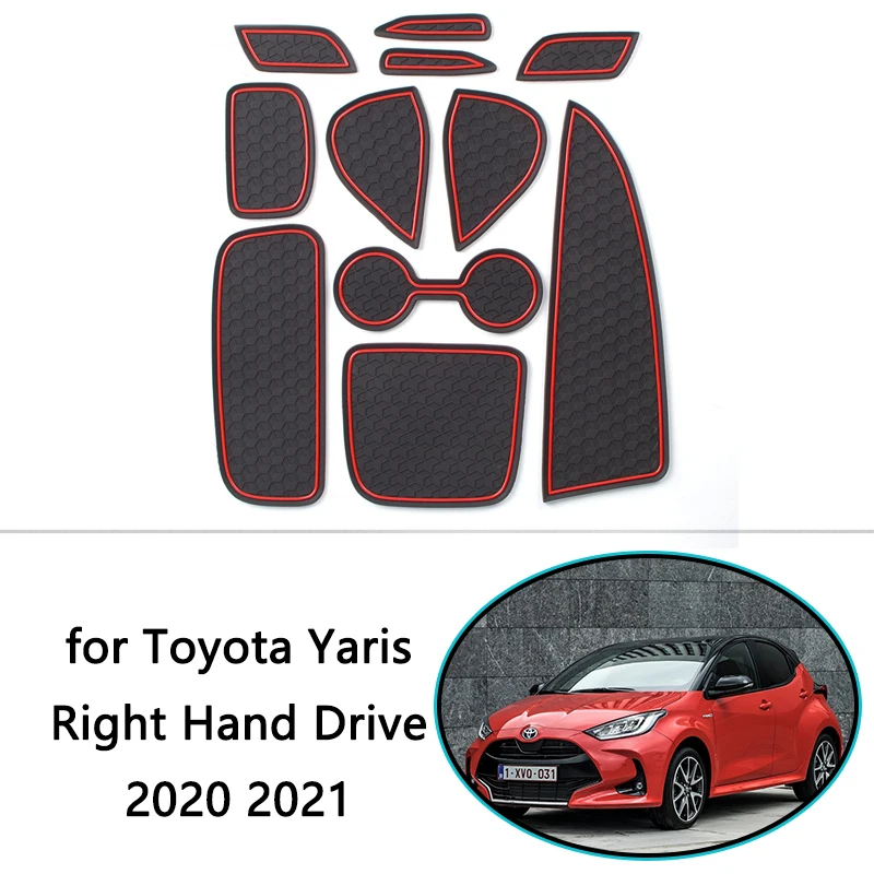 Резиновый противоскользящий коврик для Toyota Yaris модель 2020 2021 г. в японском стиле