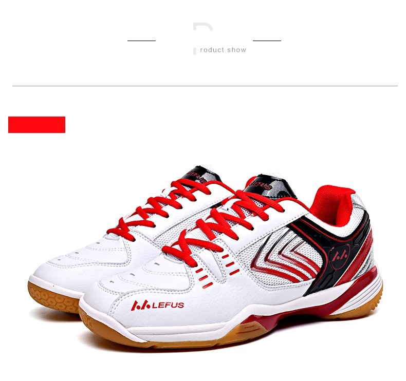 Новинка, кроссовки для бадминтона, волейбольная обувь, домашняя Профессиональная теннисная обувь для мужчин и женщин, дышащая износостойкая нескользящая обувь - Цвет: White Red