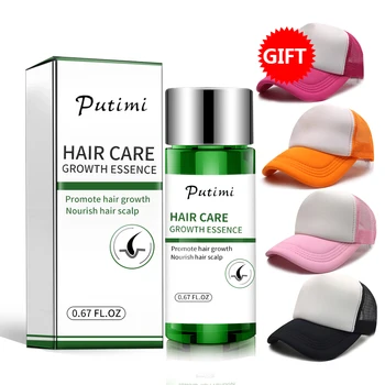 

PUTIMI Powerful Hair Growth Essence Prevent Baldness Serum Nourish Fast Growing Hair Care Repair Treatment for Women Men 20ml