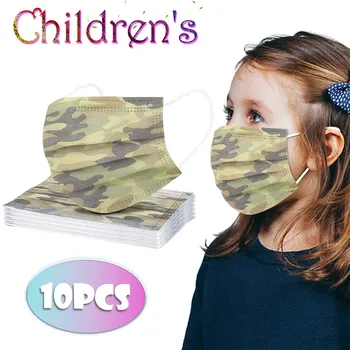 

Mascarilla 30pcs Kids Mask Children's Masks Disposable 3ply Face Mask Fashion Spunlace Breathable Printed Mouth Caps Disposable