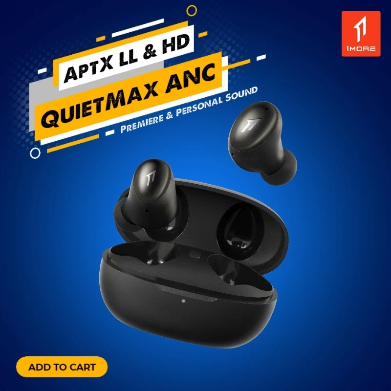 Беспроводные наушники 1more ColorBuds 2 Tws Bluetooth 5.2 шумоподавляющие aptX адаптивные