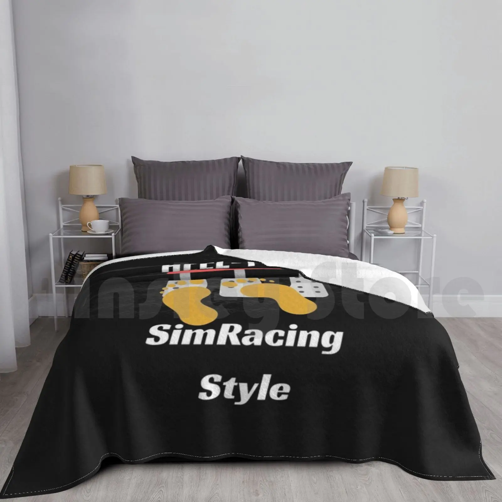 Heel-Toe-Heel Toe Sim Racing-Coperta Da Corsa Per Divano Letto Travel Sim Racing Racing Simracing Cars Car
