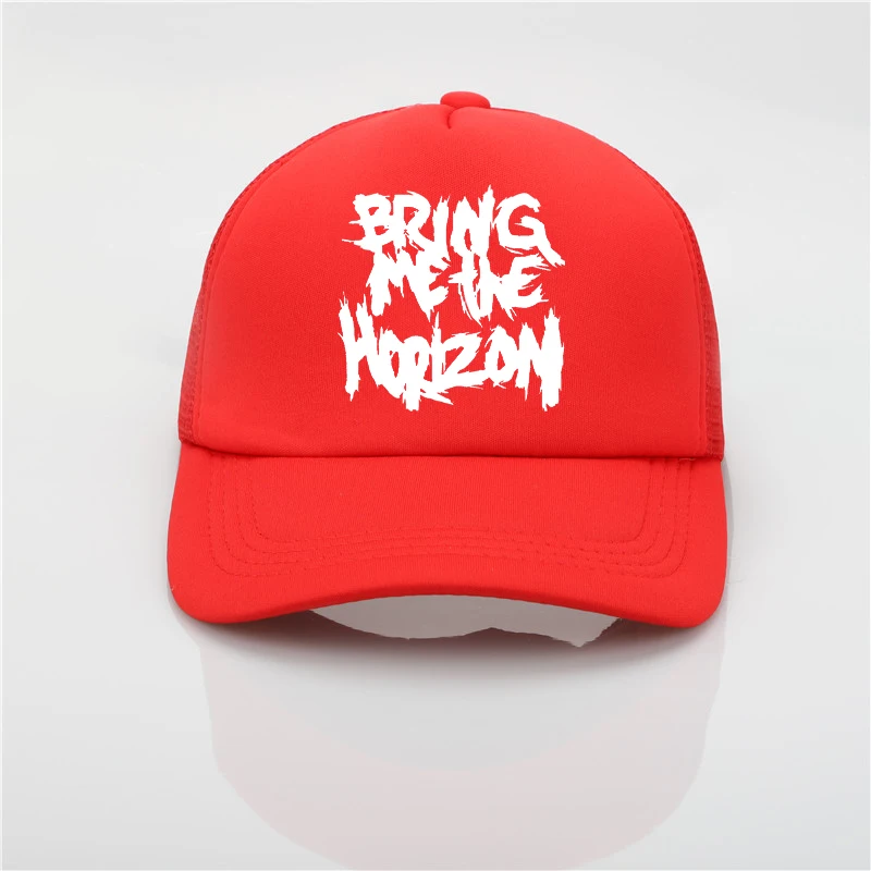 Модный сетчатый головной убор Bring Me The Horizon Band, бейсболка с принтом для мужчин и женщин, мужская летняя трендовая Кепка Солнцезащитная пляжный козырек, шляпа