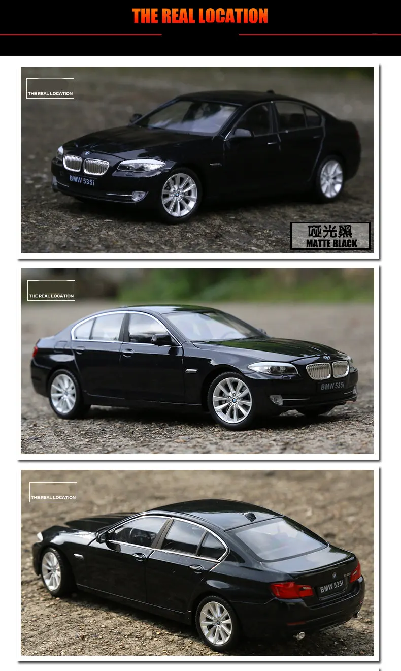 WELLY 1:24 BMW 535i черный автомобиль сплав модель автомобиля Моделирование Украшение автомобиля коллекция Подарочная игрушка Литье под давлением модель игрушка для мальчиков