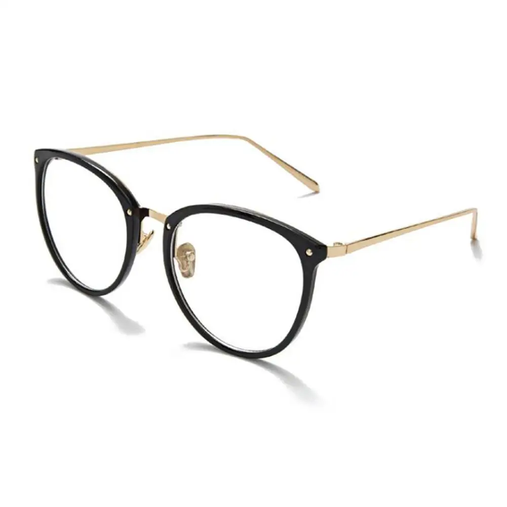 Круглое простое зеркало оправа ретро мужские женские прозрачные очки компьютерные очки оправа Анти-усталость линзы очки