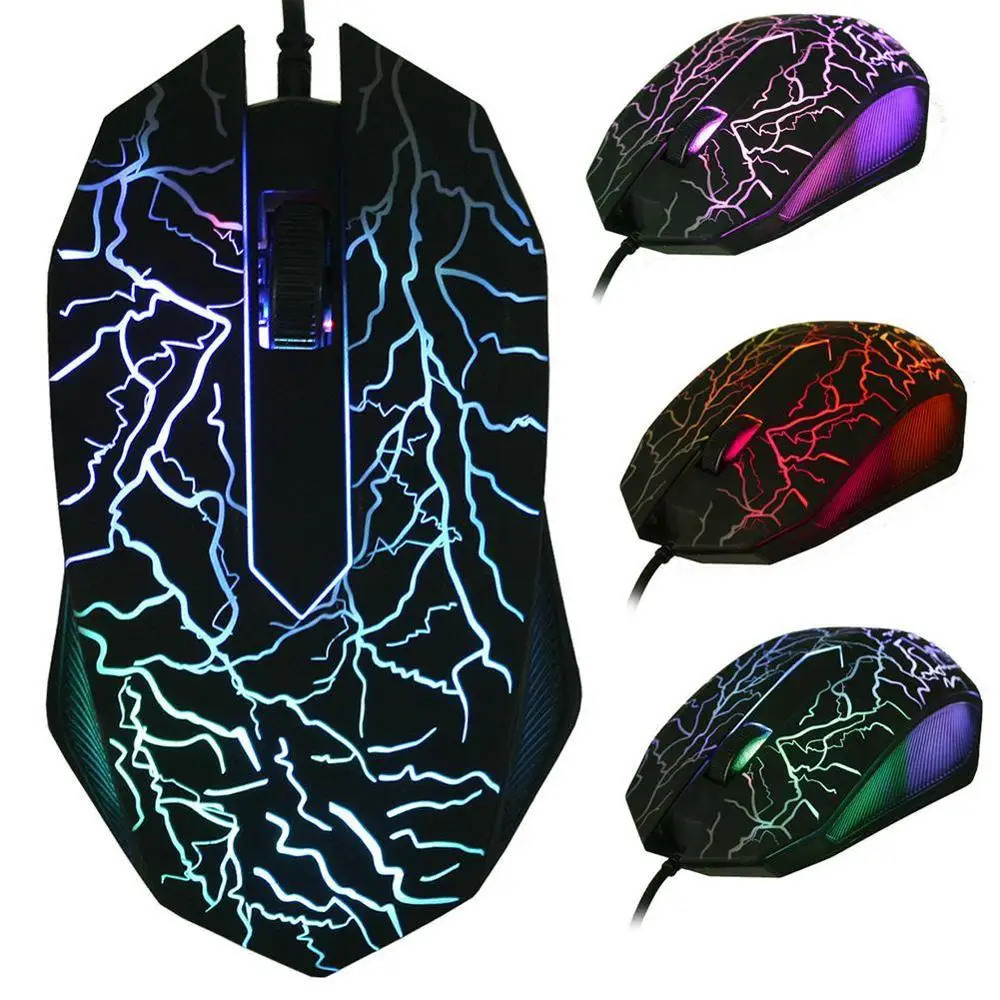 Новинка 2019 USB Проводная игровая мышь 3D светодиодный оптическая 7 кнопок