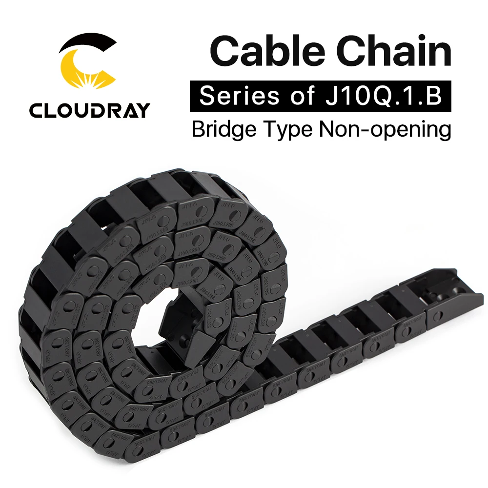 Plastic Cable Chain Cable Carrier Cloudray 10*10 10*15 10*20 mm 1M Non Snap Open Plastic Towline Transmission Drag Chain Machine
