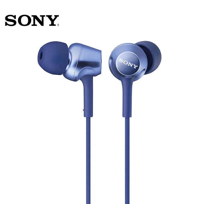 Наушники SONY MDR-EX255AP для xiaomi huawei iphone oneplus 3,5 мм проводные наушники-вкладыши музыкальные наушники ручной работы с микрофоном в линии управления