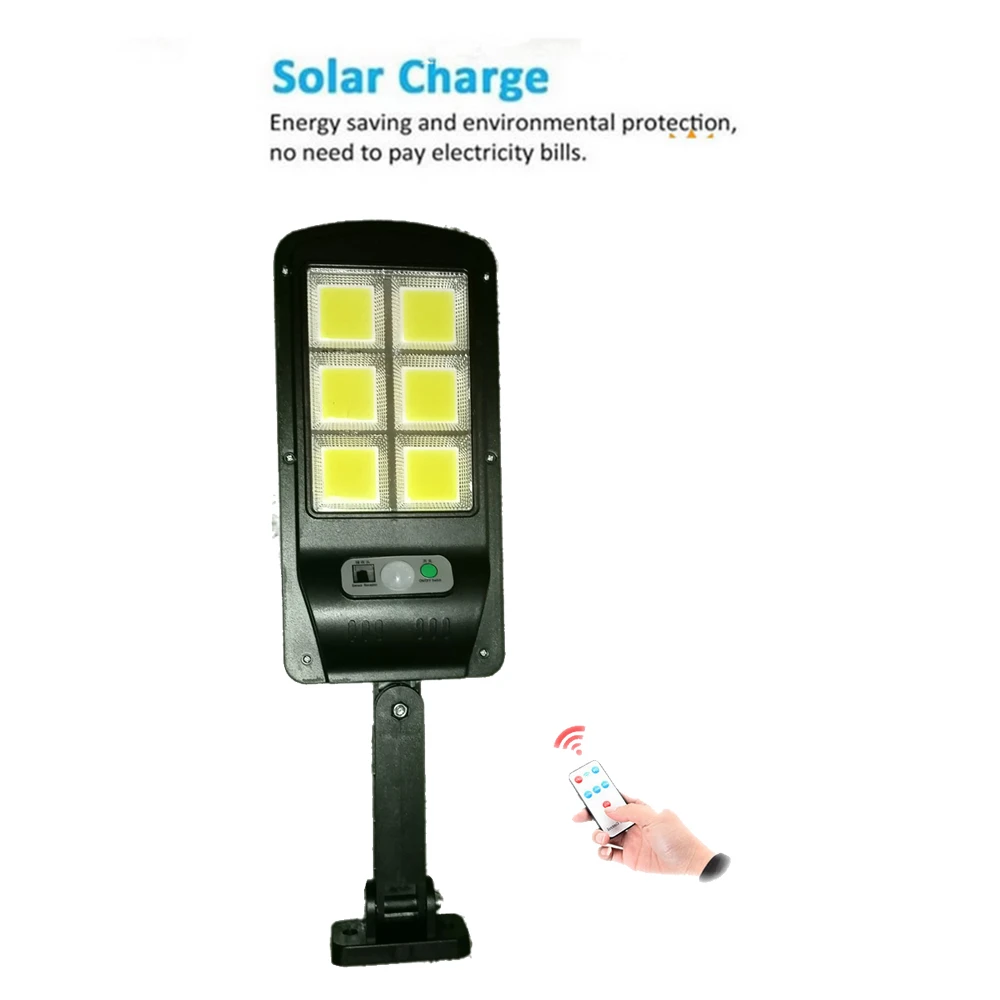 

solar light lamp floodlight reflector Upgraded LED Power Street PIR Motion Sensor With Controller Waterproof Outdoor remote cont
