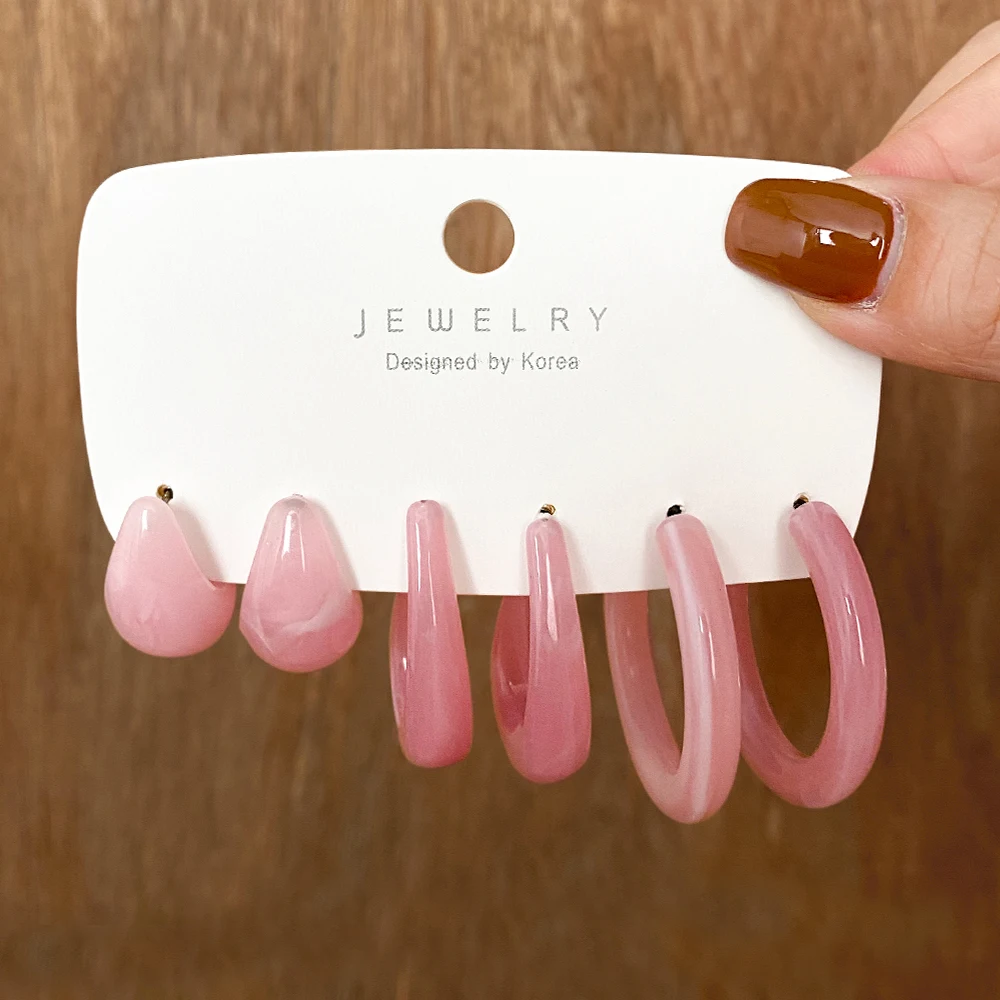 Cute Acrylic Earrings Set,For Women Girls