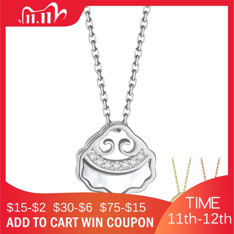 

Silver 925 Jewelry Gold color 3 color rose gold Exquisite Retro Pattern Pendant Necklaces for Women Fine Jewelry Wedding gift