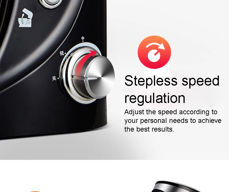 JIQI 4L נירוסטה קערת חשמלי מזון Stand מיקסר שף מילקשייק מקצף שמנת ביצת Whisk בלנדר עוגת בצק לישה