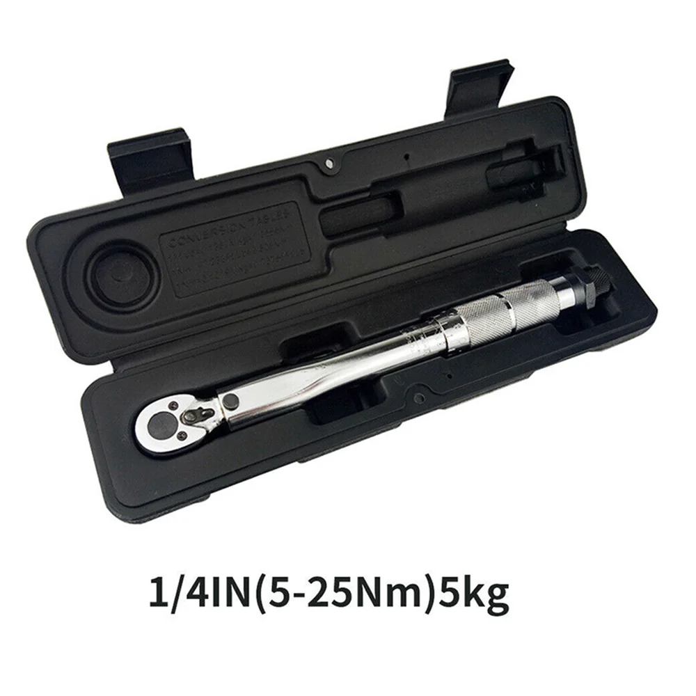 Adjustable Torque Spanner Anti-Skid 1/4 Inch 5-25NM Torsion Wrench Handheld Repairing Tool |