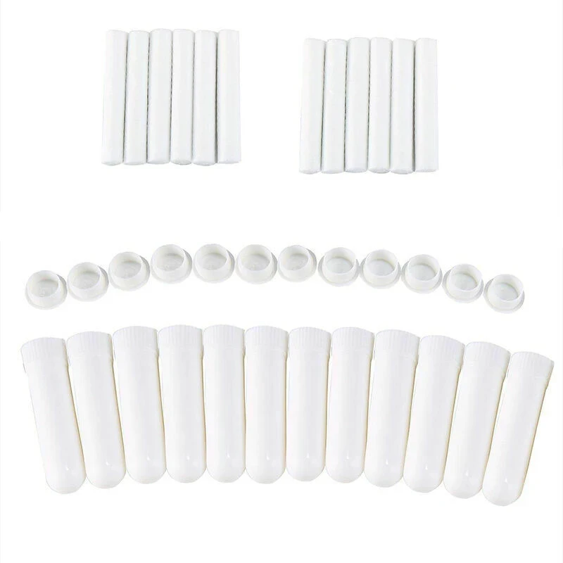 10Pcs Essential Oil Aromatherapy Blank Nasal Inhaler Tubes,Empty Nasal Inhalers for Essential Oils
