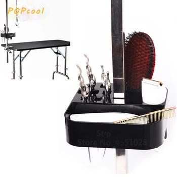 

Pet Grooming Tools Tool Plastic Storage Box on The Bracket Pet Grooming Table Scissors Dog Comb Boxes Pet Shop Dog Acessorios