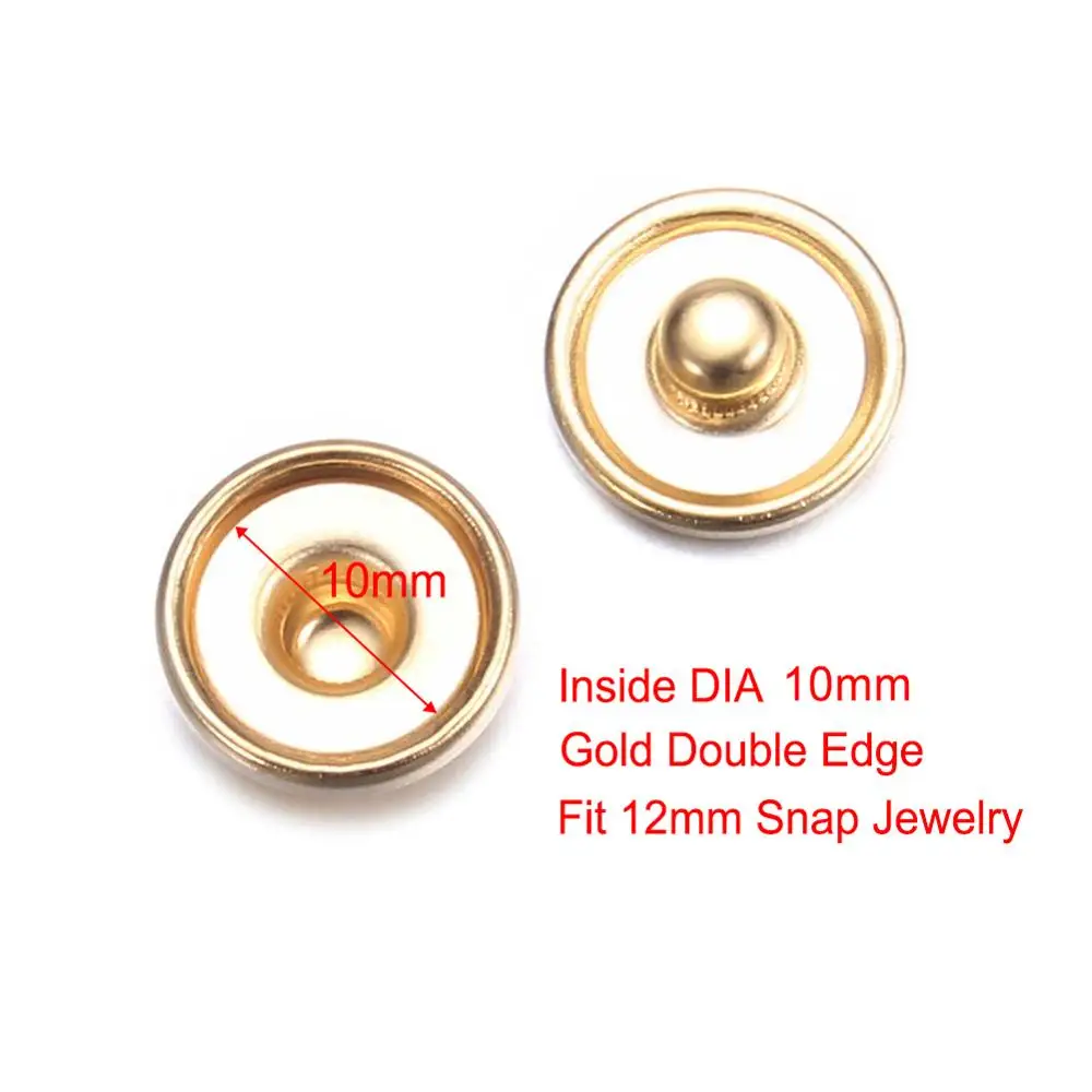 12pcs/lot Basical DIY Snap Button 12mm/18mm Interchangeable Snaps Button Base Charm For Snap Bracelets Necklaces Jewelry Making 