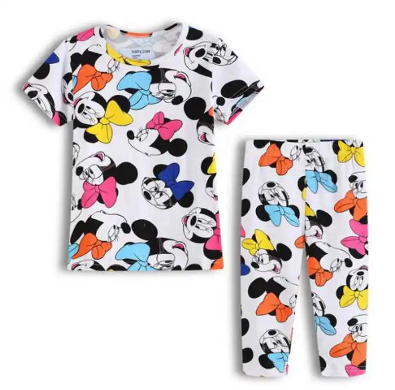 Новые летние комплекты для сна для малышей пижамы для мальчиков детские пижамы для девочек с героями мультфильмов комплект детской одежды - Цвет: CAMEL