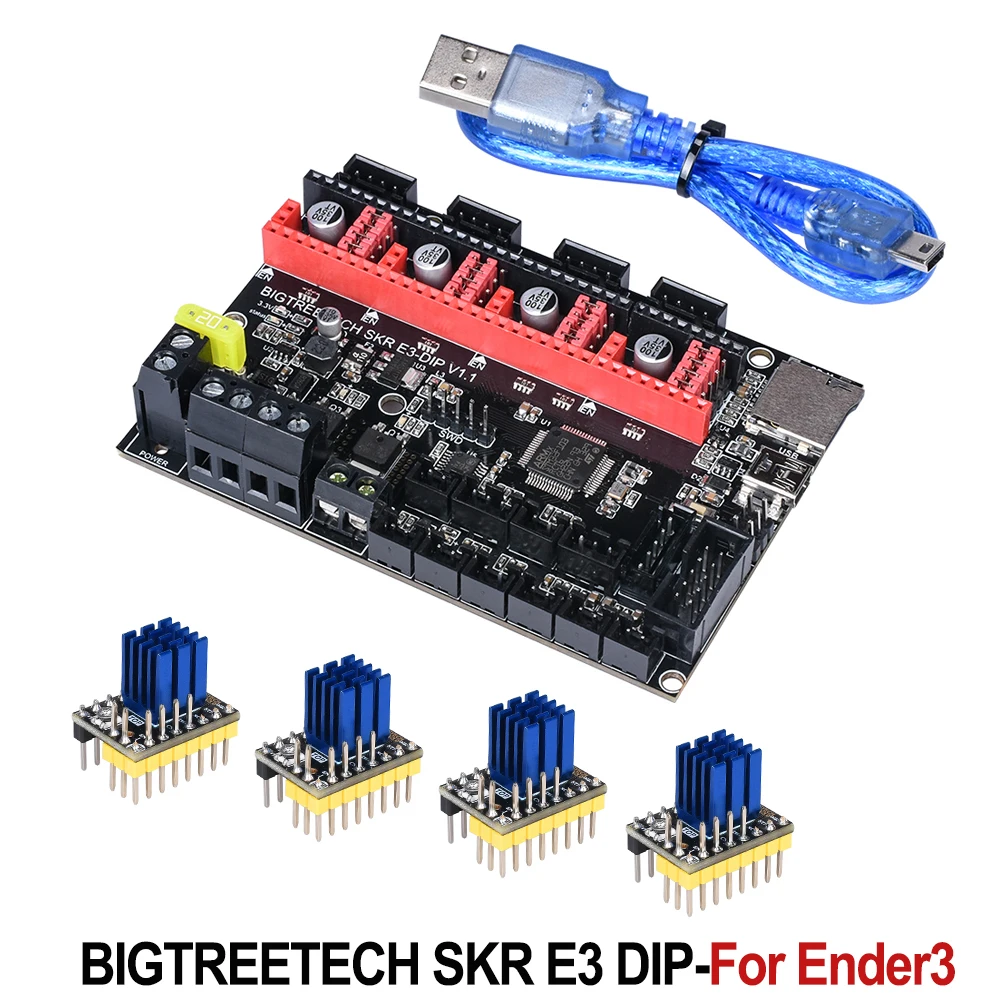 Goede BIGTREETECH SKR E3 DIP V1.1 Besturingskaart 32Bit Voor Ender 3 PRO 3D Printer Onderdelen TMC2208 TMC2130 spi VS Cheetah V1.1 mini E3