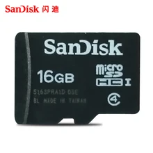 Оригинальная карта памяти SanDisk TF 16G для мобильного телефона, карта памяти Micro SDHC, карта памяти 16 Гб, высокая скорость C4, маленькая карта, голая карта