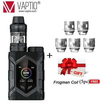 

【Gift Coils】 Vaptio Wall Crawler Kit 80W vaporizer with5.0ml Tank 1.3 inch Screen powered by 18650 Battery e cigarette vaper kit