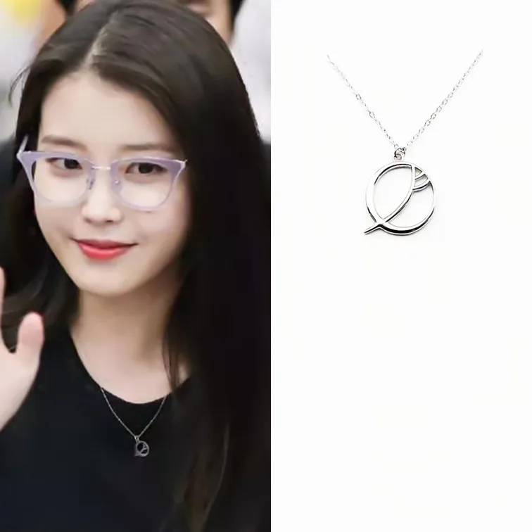 Collar de Drama coreano Deluna Hotel iu Lee Ji Eun, joyería sencilla