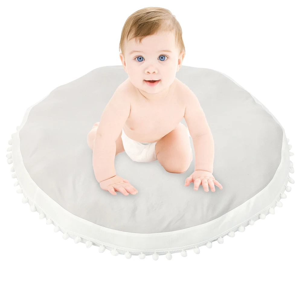 Baby Crawling Blanket Floor Carpet for Kids Room Mats Soft Round Cotton Padded Playmat Children Newborn Girl Boy Play Mat Gifts - Цвет: As Pic