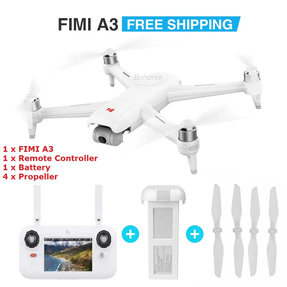 ; на ; FIMI A3 5,8G gps Дрон 1 км с видом от первого лица 25 минут с 2-оси Gimbal 1080P Камера RC Quadcopter RTF - Цвет: Bunddle 1