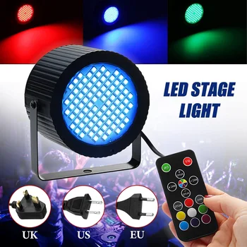 

LED Stage Light Laser Projector Lamp Mini Stage Lighting Effect 20W 88 LED RGB Sound Control Dimmable for DJ Disco Bar AC85-265V